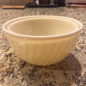 Fire King Cream Nesting Bowl Set